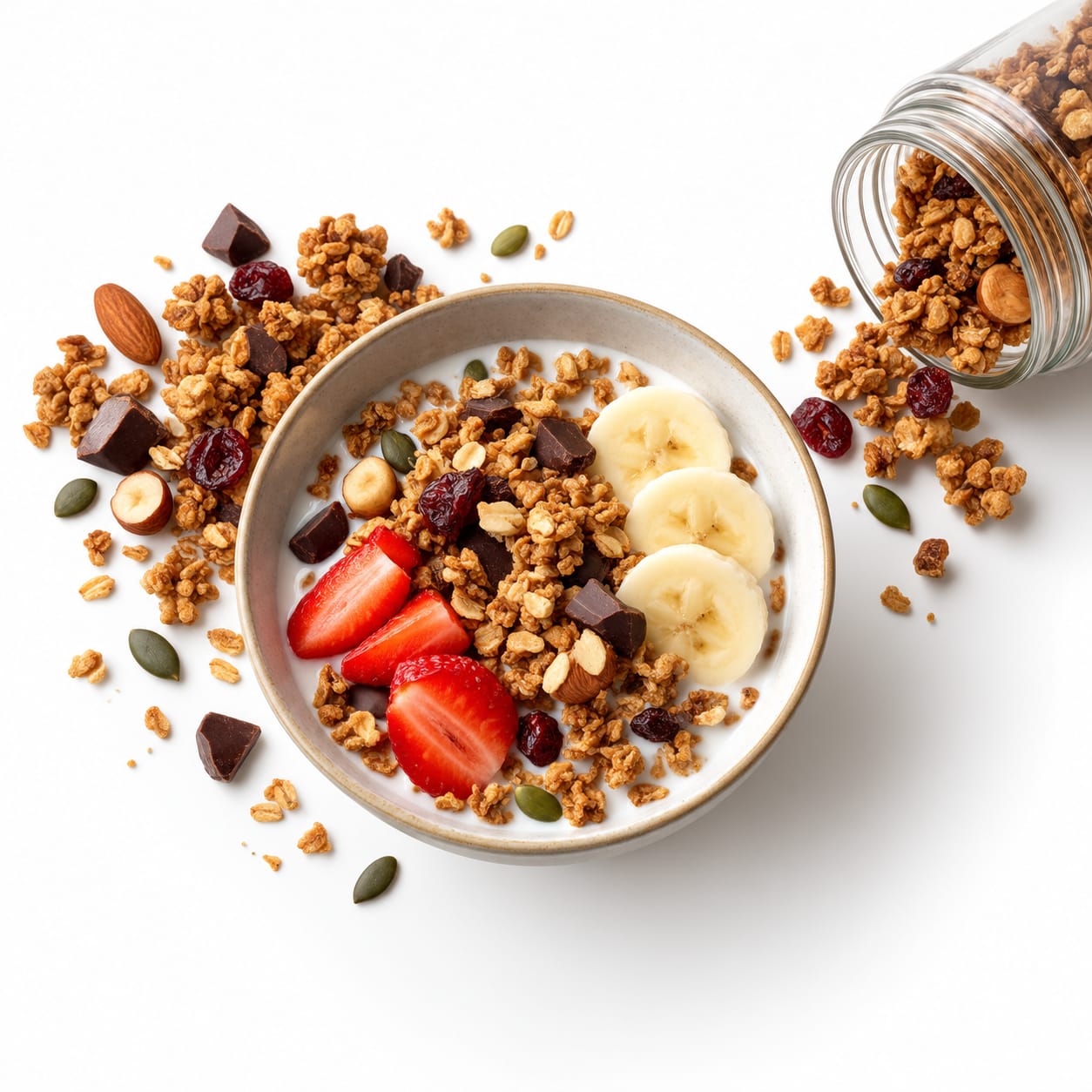 Granola, Porridge, Fulgi și Musli